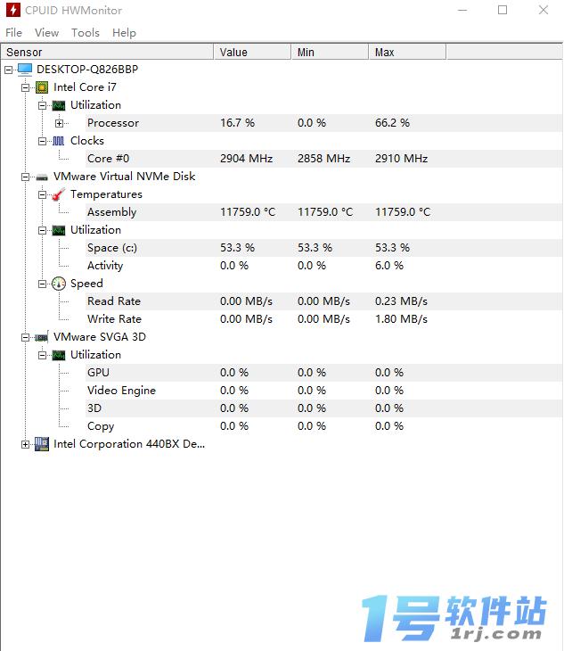 CPUID HWMonitor  